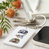 Niedlicher VATER Transparente Briefe Vatertag 3 Fo Schlüsselanhänger (Vorderseite rechts)