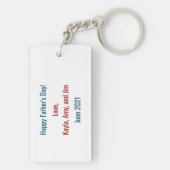 Niedlicher VATER Transparente Briefe Vatertag 3 Fo Schlüsselanhänger (Rückseite)