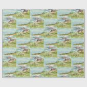 Niedlicher Vater und Sohn Geschenkpapier (Flach)