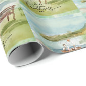 Niedlicher Vater und Sohn Geschenkpapier (Rolleneckpunkt)