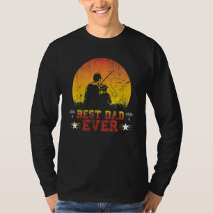 Niedlicher Vatertag Bester Vater je mit Angelrolle T-Shirt