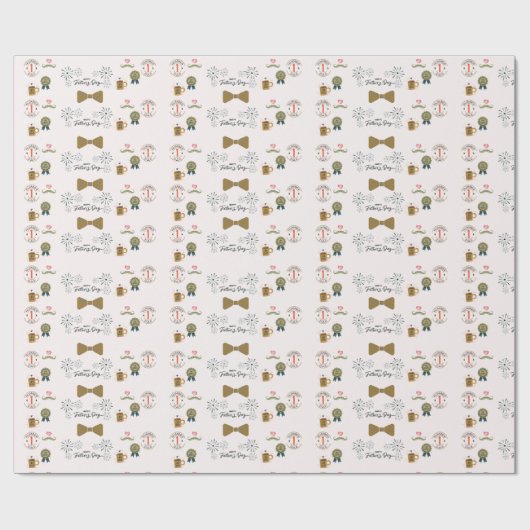 Niedlicher Vatertag Geschenkpapier (Flach)