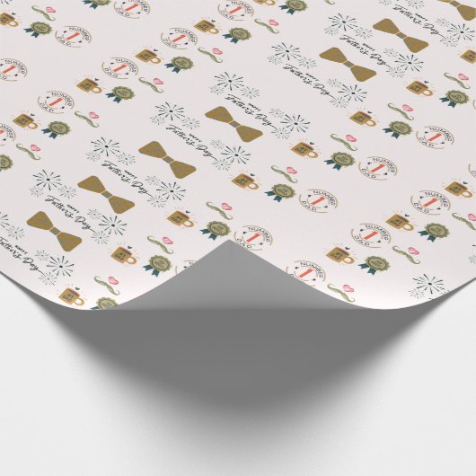 Niedlicher Vatertag Geschenkpapier (Ecke)