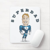 Niedlicher Vector Super Vater Mousepad (Mit Mouse)