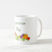Niedlicher Vegetarier Tag Minimalistisch Romantisc Kaffeetasse (VorderseiteRechts)