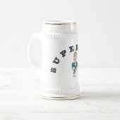 Niedlicher vektorCartoon-SuperVater Bierglas (Vorderseite Links)