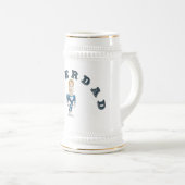 Niedlicher vektorCartoon-SuperVater Bierglas (VorderseiteRechts)