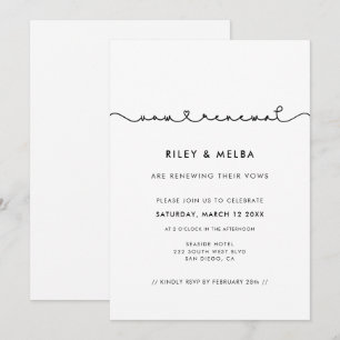 Niedlicher verbindender Schriftart Hochzeitstag Ve Einladung