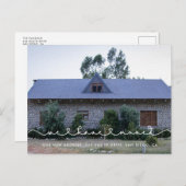 Niedlicher verbindender Schriftart Wir sind umgezo Postkarte (Vorne/Hinten)