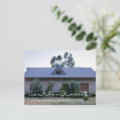 Niedlicher verbindender Schriftart Wir sind umgezo Postkarte (Stehend Vorderseite)