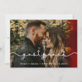 Niedlicher verbindender Schriftart Zurückgestellt Ankündigung (Vorderseite)