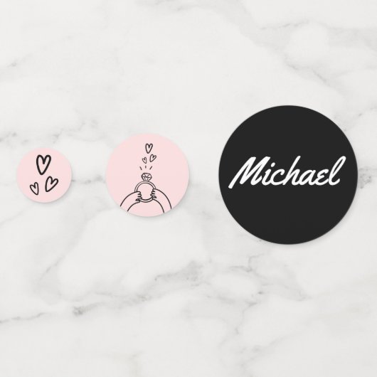 Niedlicher Verlobung Konfetti (Vorderseiten)