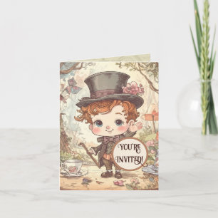 Niedlicher Verrückter Hatter Whimsical Wunderland  Einladung