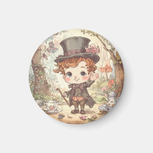 Niedlicher Verrückter Hatter Whimsical Wunderland  Magnet