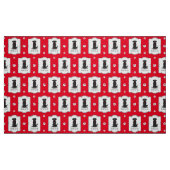 Niedlicher verschmutzter Rottenschwarzhund Stoff (Fat Quarter (45,7 x 55,9 cm))