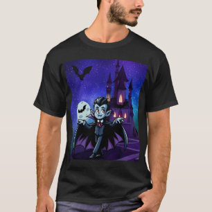 Niedlicher, verspielter Halloween-Vampir T-Shirt