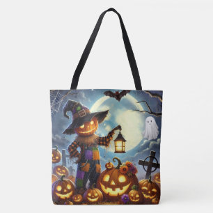 Niedlicher, verspielter Halloween-Vogelscheuche &  Tasche
