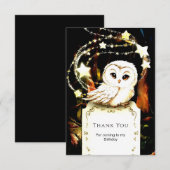 Niedlicher verzauberter Geburtstag Dankeskarte (Vorne/Hinten)