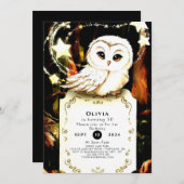 Niedlicher verzauberter Geburtstag Einladung (Vorne/Hinten)