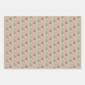 Niedlicher Vespa Weihnachtsbaum auf Kraft Geschenkpapier Set (Vorderseite 2)
