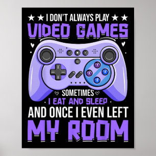 Niedlicher Video Game Lover Gaming Player für Kind Poster