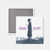 Niedlicher Viktorianischer Menschentraum glaubte Z Magnet (Vorderseite/Rückseite)