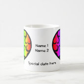 Niedlicher viktorianischer RegenbogenJahrestag Kaffeetasse (Mittel)