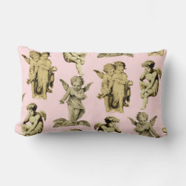 Niedlicher Vintager Baby Cherub Kupid Angels Pink Lendenkissen