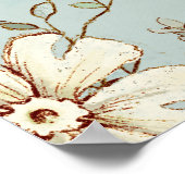 Niedlicher Vintager Begrüßungstablett Kinderdusche Poster (Ecke)