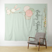 Niedlicher Vintager Blumenduschkopf Wandteppich (Beispiel (Horizontal))