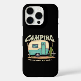 Niedlicher Vintager Campingplatz und Camping-Zitat iPhone 16 Pro Hülle