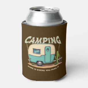 Niedlicher Vintager Campingplatz und Camping-Zitat Dosenkühler