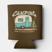 Niedlicher Vintager Campingplatz und Camping-Zitat Dosenkühler (Rückseite)