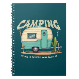Niedlicher Vintager Campingplatz und Camping-Zitat Notizblock