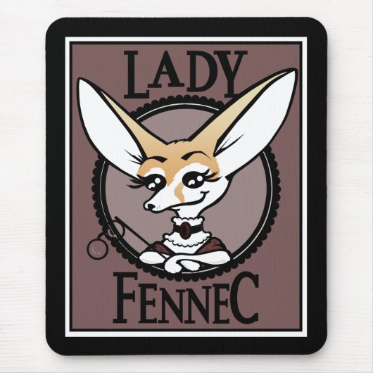 NIEDLICHER VINTAGER CARTOON FENNEC FOX MAUSPAD (Vorne)