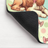 Niedlicher Vintager Cocker Spanisch Nahtloses Must Mousepad (Ecke)
