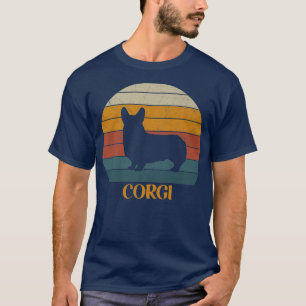 Niedlicher Vintager Corgi Sunsetdog Lover Corgis-8 T-Shirt