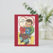 Niedlicher Vintager Cowboy in den 50er Jahren Postkarte (Stehend Vorderseite)