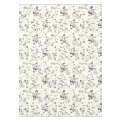 Niedlicher Vintager Cupid Angel Schwarz-weiße Blum Tischdecke (Vorderseite)