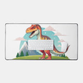 Niedlicher Vintager Dinosaurier T Rex mit Mousepad Schreibtischunterlage (Tastatur & Maus)