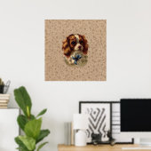 Niedlicher Vintager Dogendruck Poster (Heimbüro)