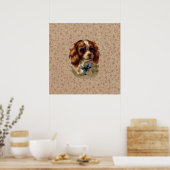 Niedlicher Vintager Dogendruck Poster (Küche)