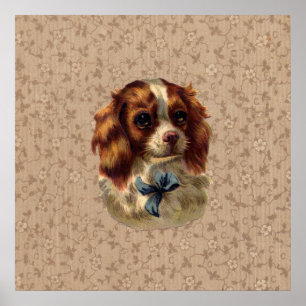Niedlicher Vintager Dogendruck Poster