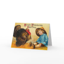 Niedlicher Vintager Erntedank Gruß