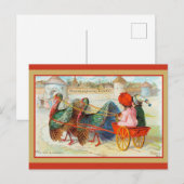 Niedlicher Vintager Erntedank Stadt Türkei Postkarte (Vorne/Hinten)