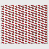 Niedlicher Vintager Feuerzug Geschenkpapier (Flach)