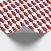 Niedlicher Vintager Feuerzug Geschenkpapier (Ecke)
