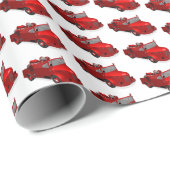 Niedlicher Vintager Feuerzug Geschenkpapier (Rolleneckpunkt)