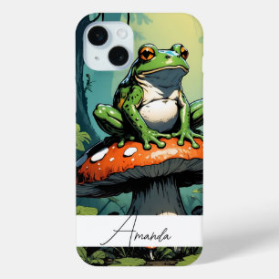 Niedlicher Vintager Frosch und Pilzsaal Individuel Case-Mate iPhone Hülle
