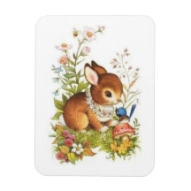 Niedlicher Vintager Frühlingshunger Osterhase in B